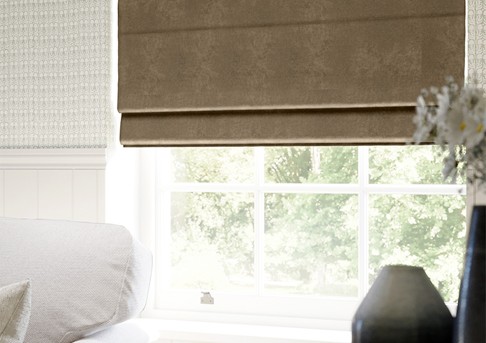 Faux Suede, Mocha - Roman Blind - Image 5